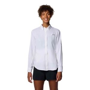 Columbia Women's White Button-Front Performance Shirt